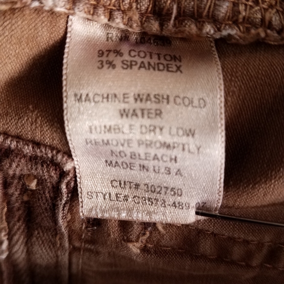 Pure Color Tan Western Jeans, sz. 29 - Picture 6 of 8